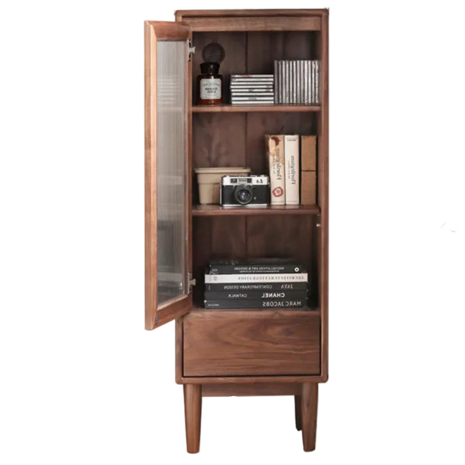 Modern Walnut Storage Cabinet