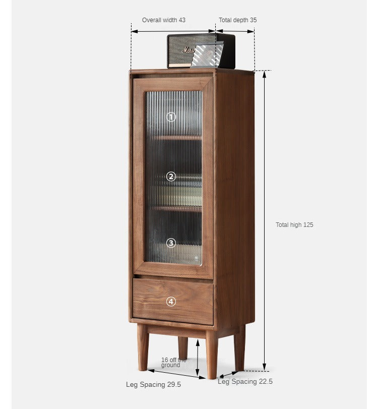Modern Walnut Storage Cabinet