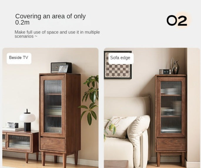 Modern Walnut Storage Cabinet