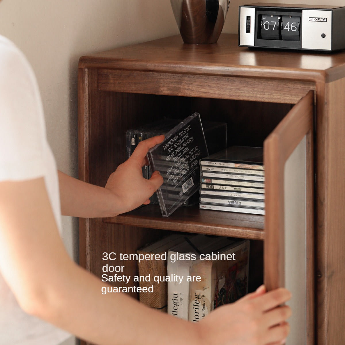 Modern Walnut Storage Cabinet