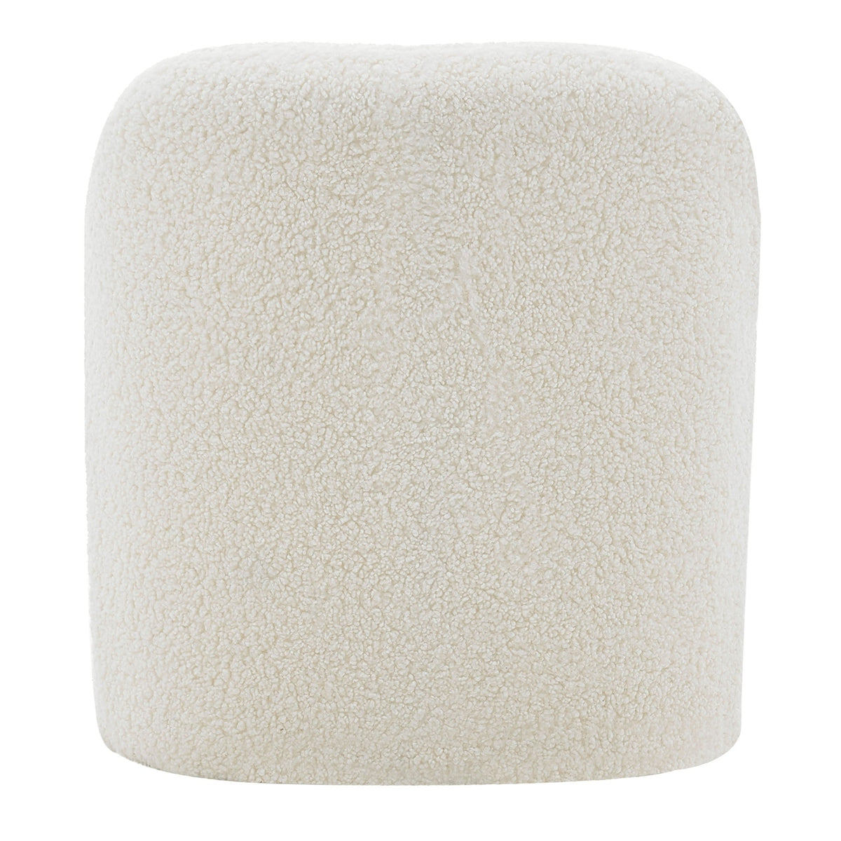 Bouclé Upholstered Accent Armchair – Modern Cream Lounge Chair