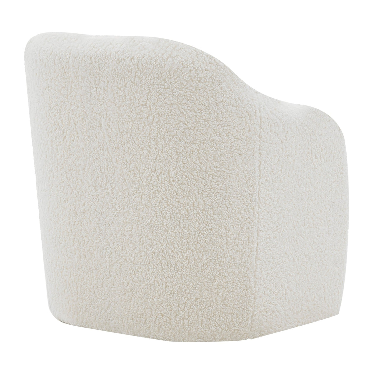 Bouclé Upholstered Accent Armchair – Modern Cream Lounge Chair