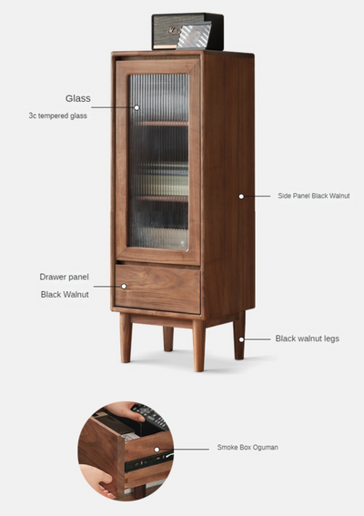 Modern Walnut Storage Cabinet