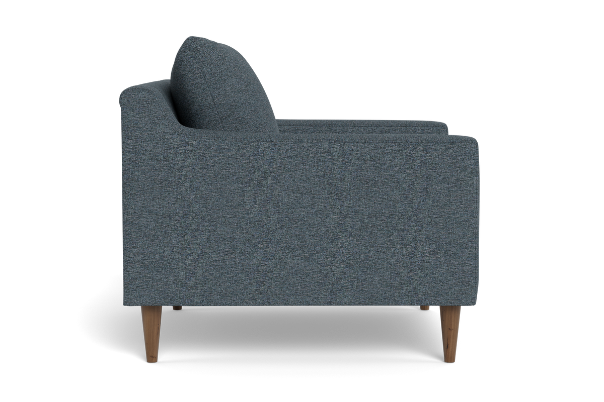 Alex Modern Upholstered Accent Chair – Slate Blue