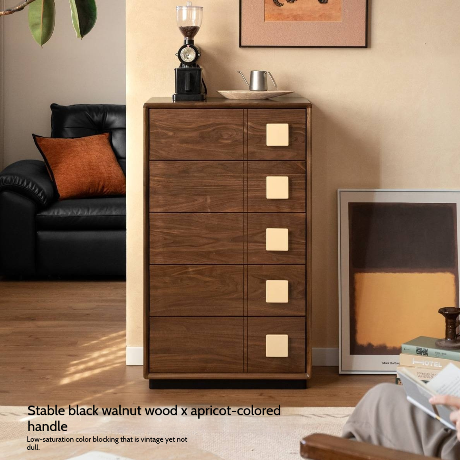 Solid Wood 5-Drawer Chest of Drawers