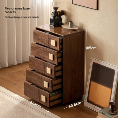 Solid Wood 5-Drawer Chest of Drawers