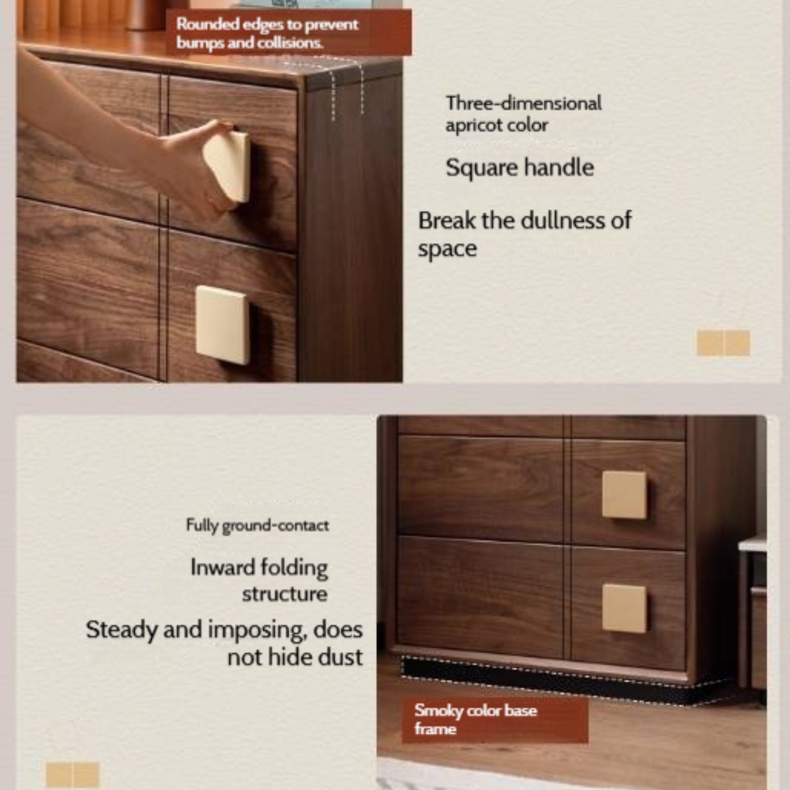 Solid Wood 5-Drawer Chest of Drawers