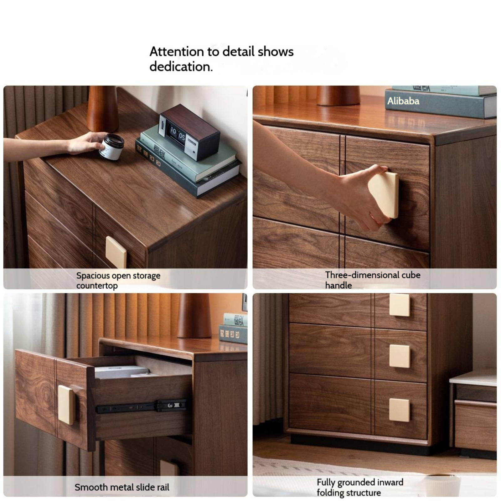 Solid Wood 5-Drawer Chest of Drawers