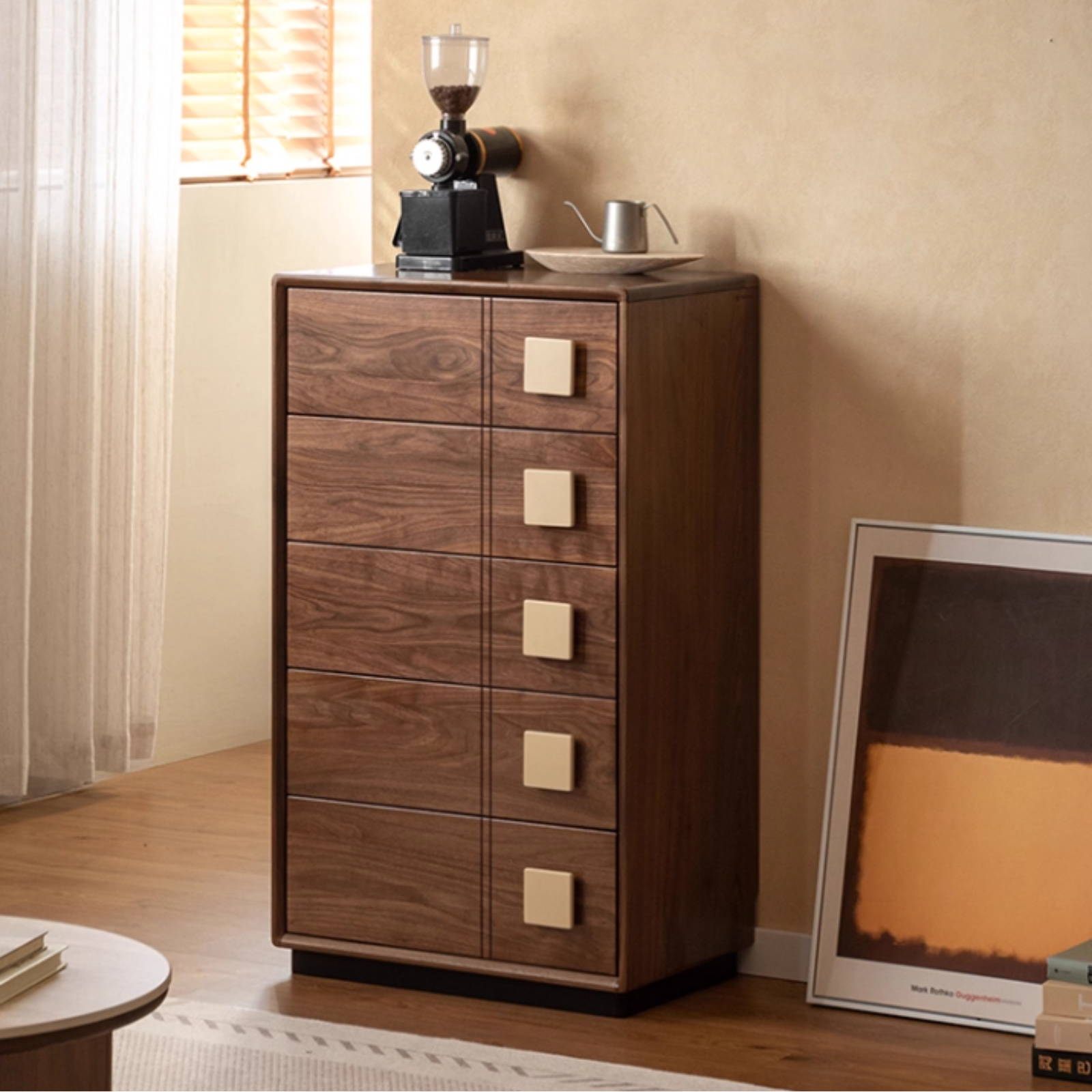 Solid Wood 5-Drawer Chest of Drawers