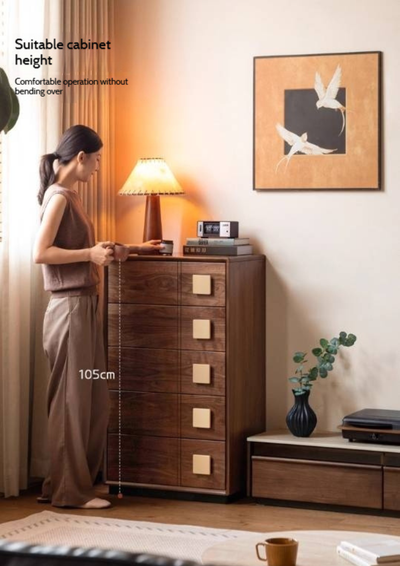 Solid Wood 5-Drawer Chest of Drawers