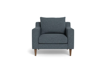 Alex Modern Upholstered Accent Chair – Slate Blue