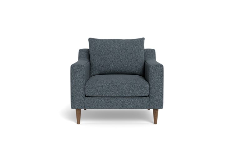Alex Modern Upholstered Accent Chair – Slate Blue