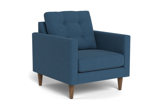Jasper Modern Tufted Upholstered Accent Chair – Navy Blue