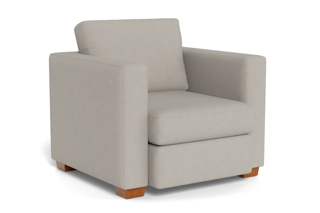 Luna Comfort Upholstered Accent Armchair – Cream Beige