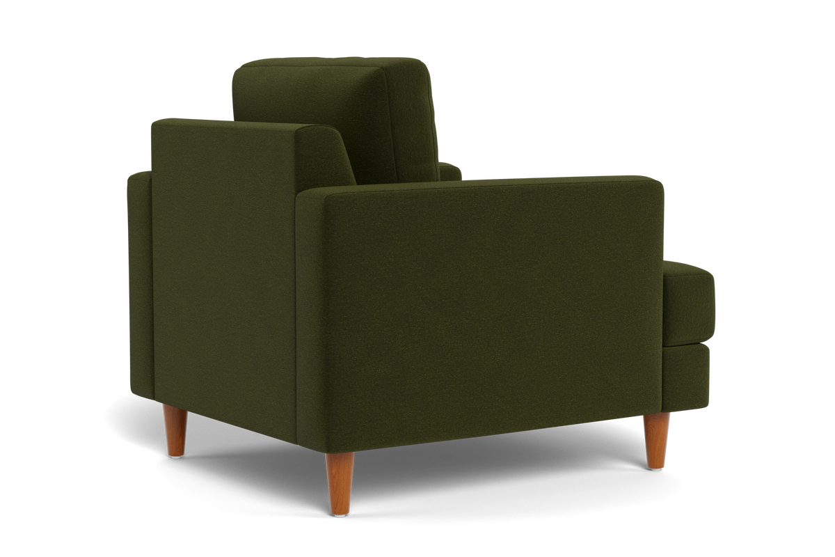 Milton Modern Upholstered Accent Chair – Olive Green