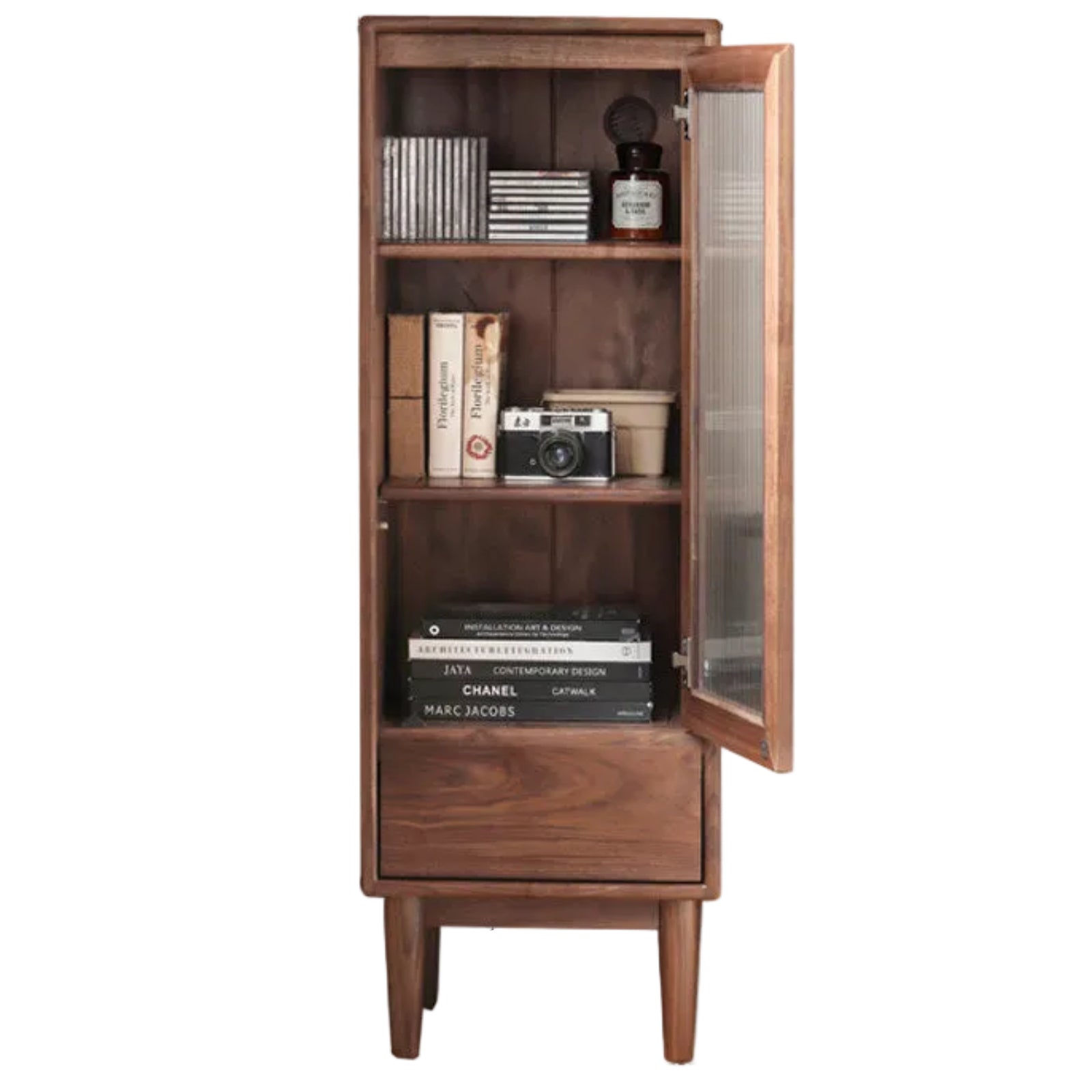 Modern Walnut Storage Cabinet
