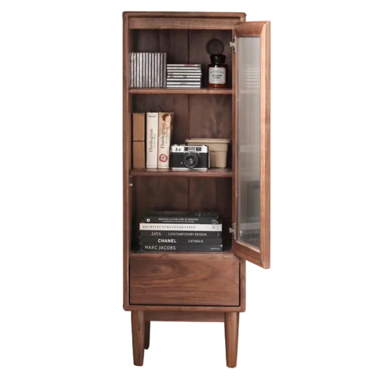 Modern Walnut Storage Cabinet