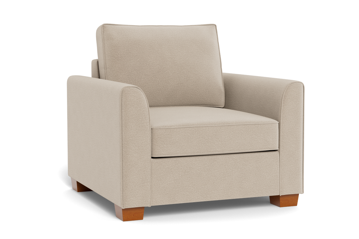 Tiffany Upholstered Accent Chair – Elegant Beige Armchair