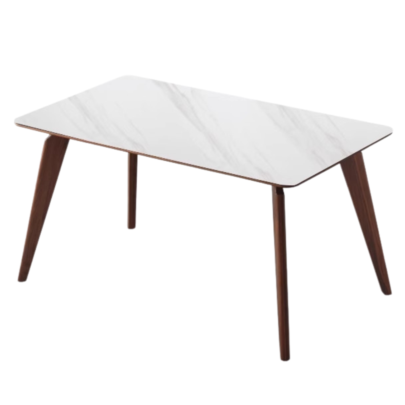 Modern Walnut Dining Table with Sintered Stone Top
