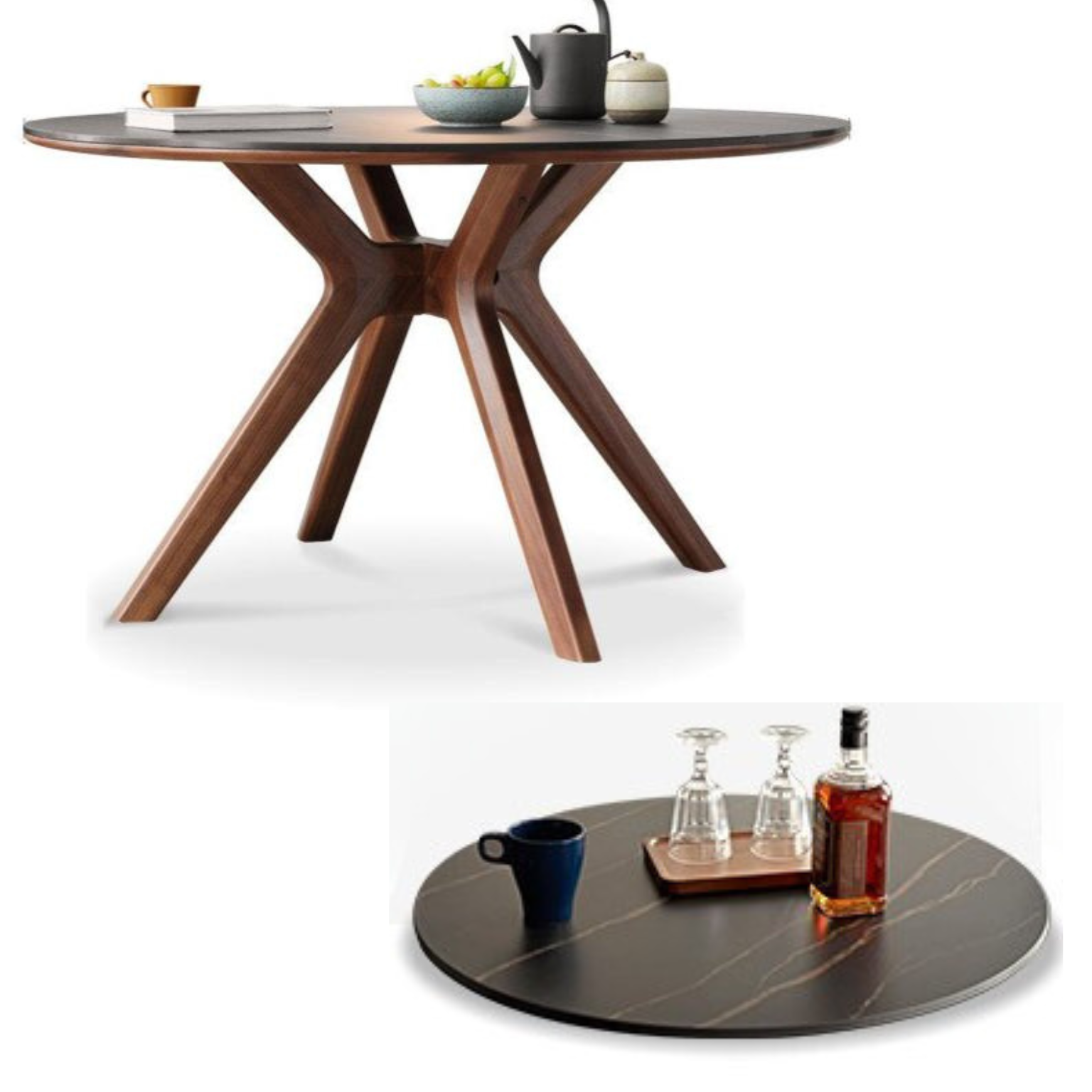 Round Solid Wood Dining Table