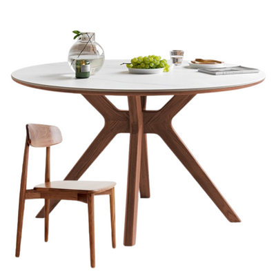 Round Solid Wood Dining Table