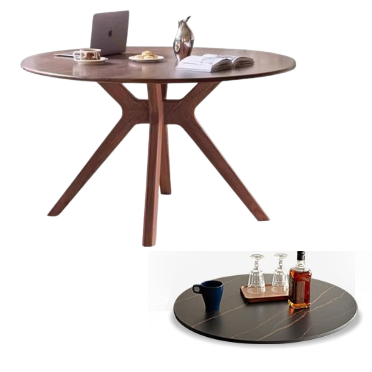 Round Solid Wood Dining Table
