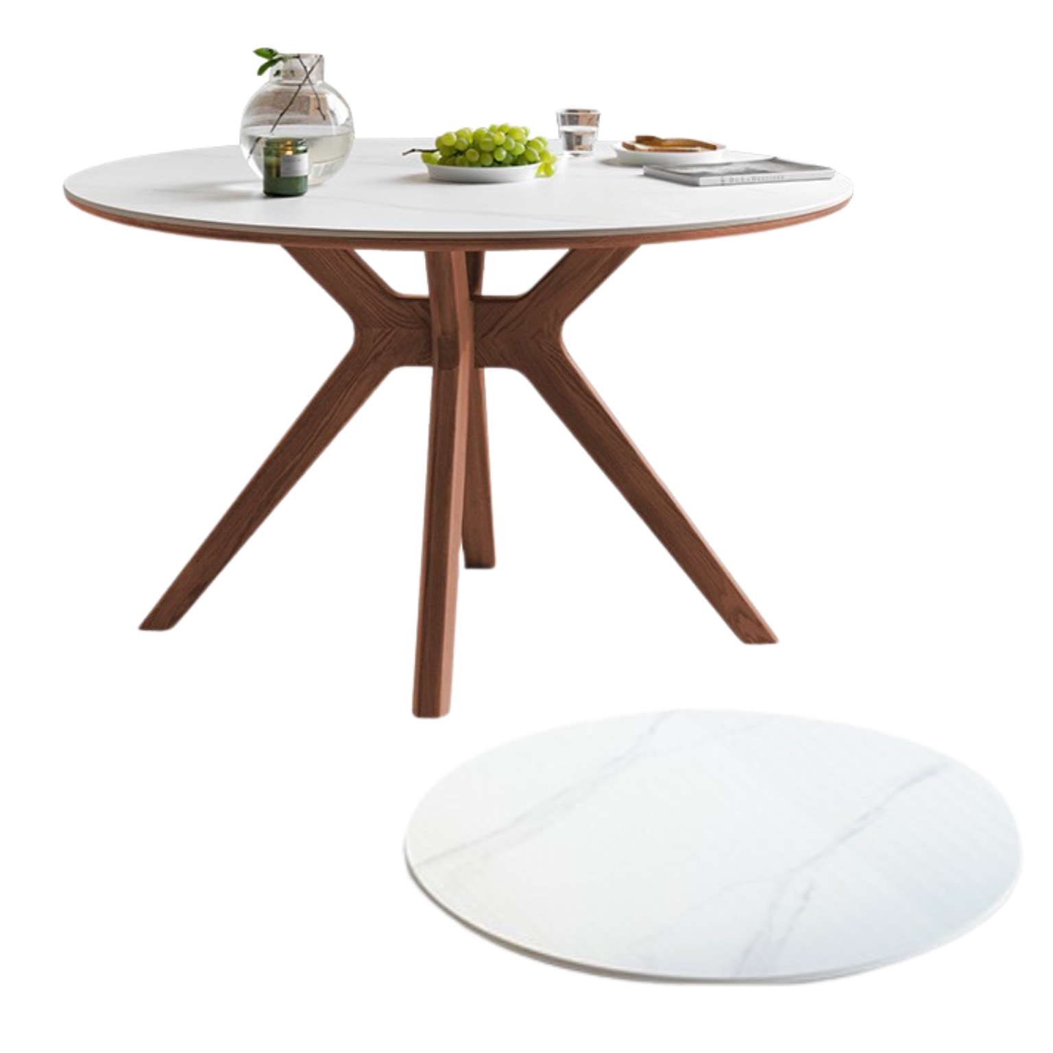 Round Solid Wood Dining Table