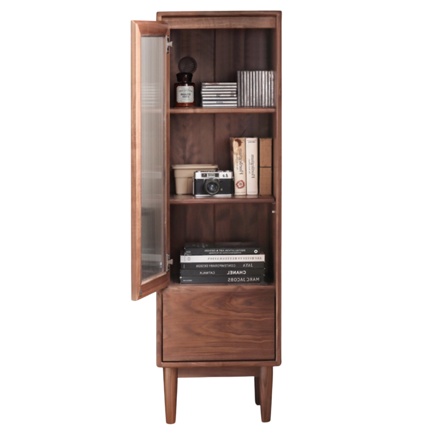 Modern Walnut Storage Cabinet