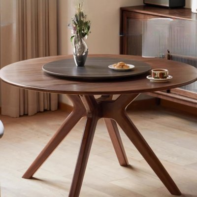 Round Solid Wood Dining Table