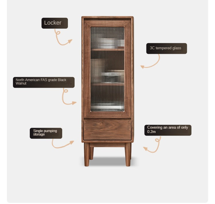 Modern Walnut Storage Cabinet