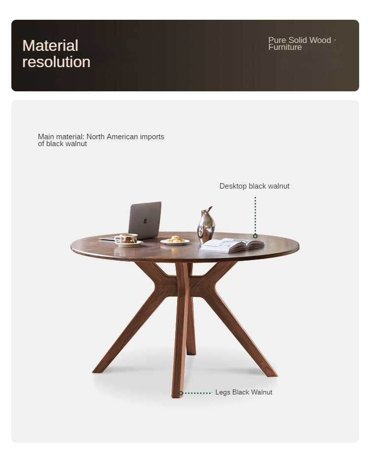 Round Solid Wood Dining Table
