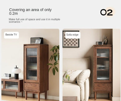 Modern Walnut Storage Cabinet