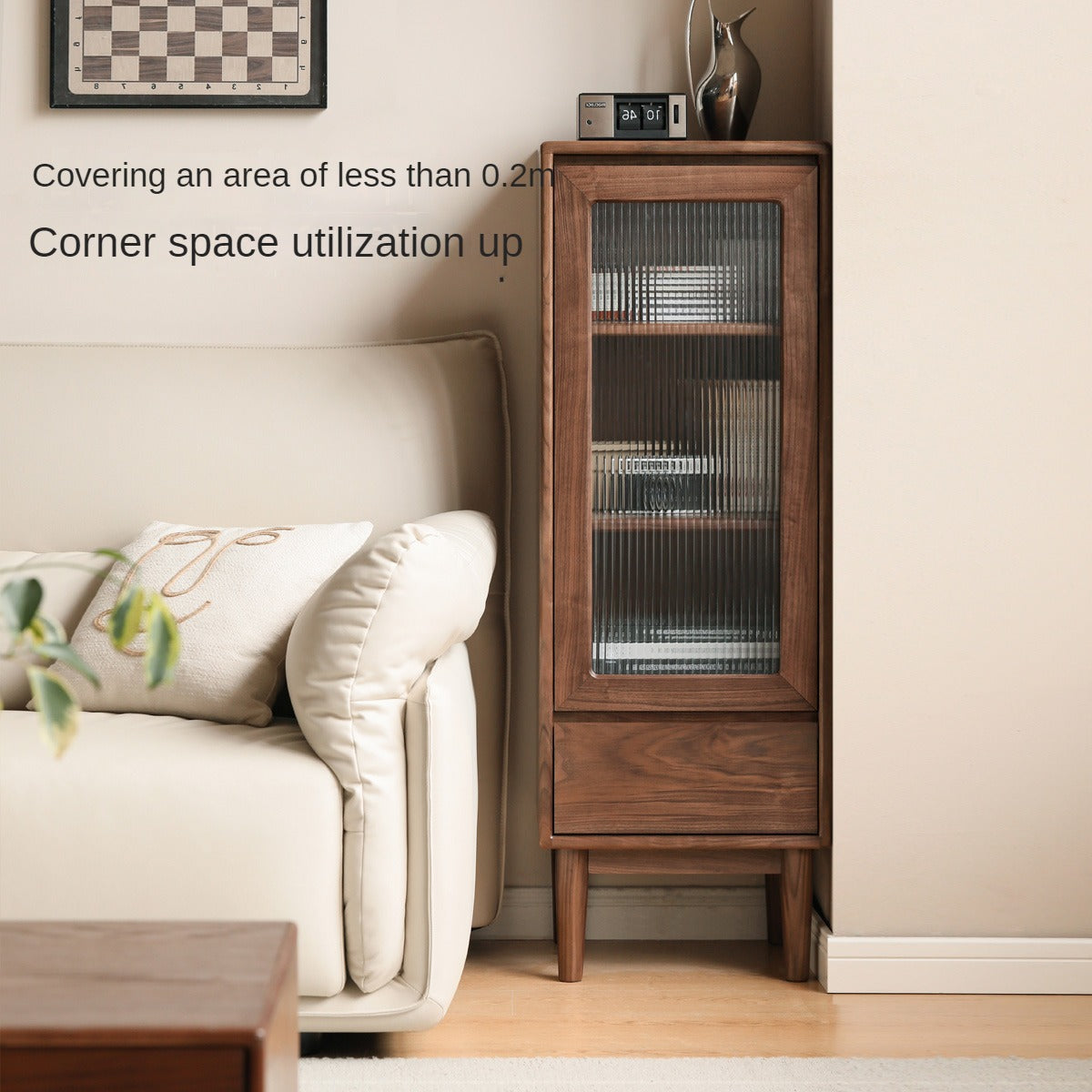 Modern Walnut Storage Cabinet