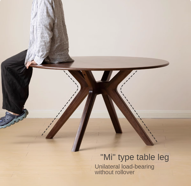 Round Solid Wood Dining Table