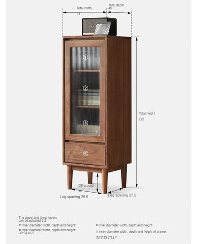 Modern Walnut Storage Cabinet