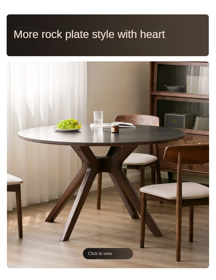 Round Solid Wood Dining Table