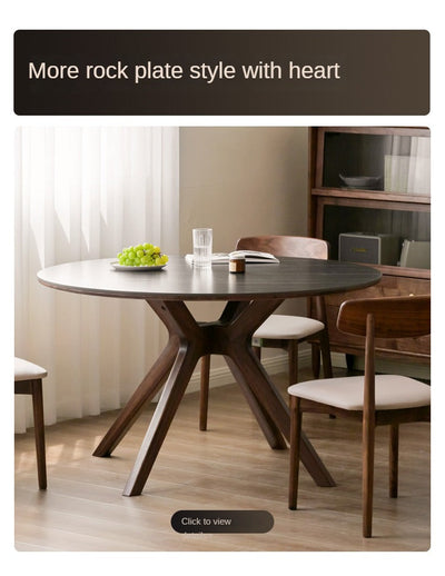Round Solid Wood Dining Table