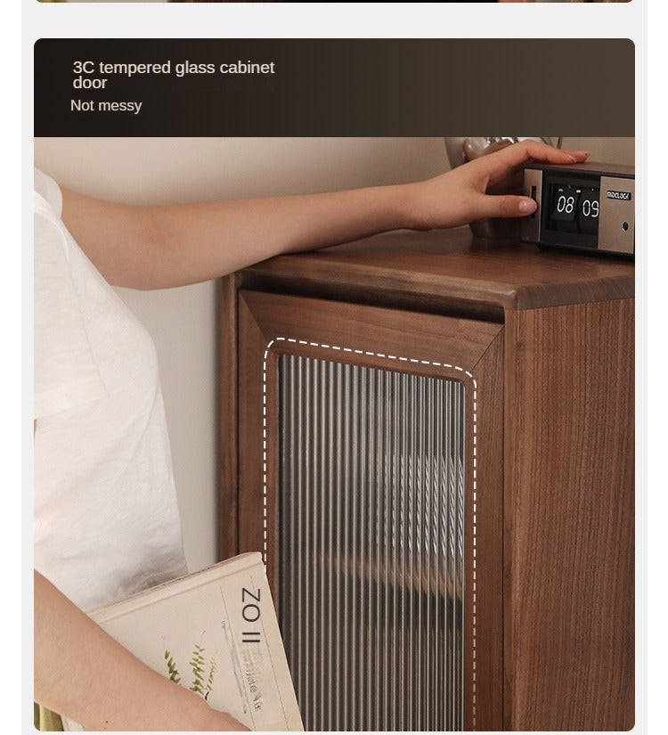 Modern Walnut Storage Cabinet