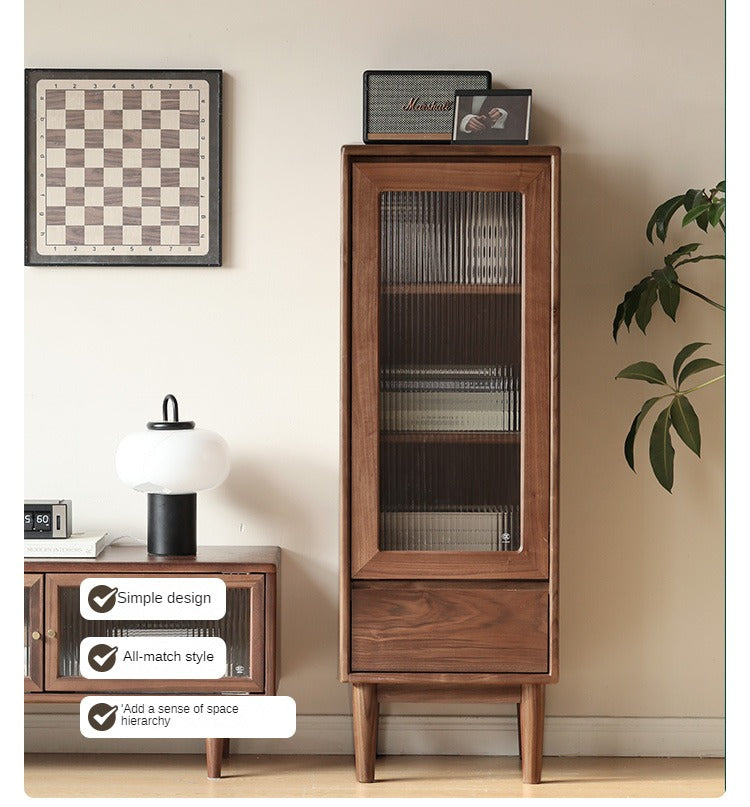 Modern Walnut Storage Cabinet