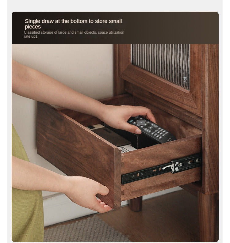 Modern Walnut Storage Cabinet