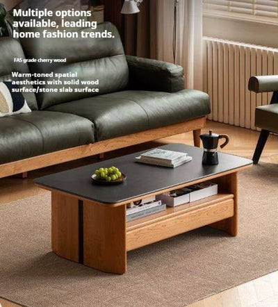 Solid Walnut Coffee Table with Drawer